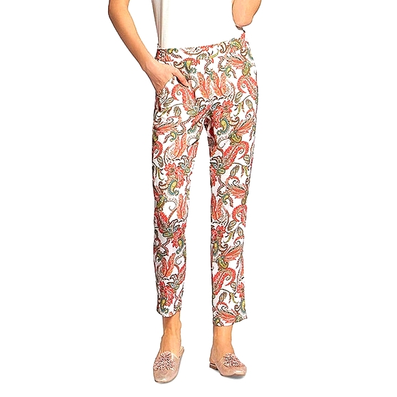 BASLER🌺 Paisley Print Glitter Straight Leg Pants💫 Polish Made - Picture 2 of 5